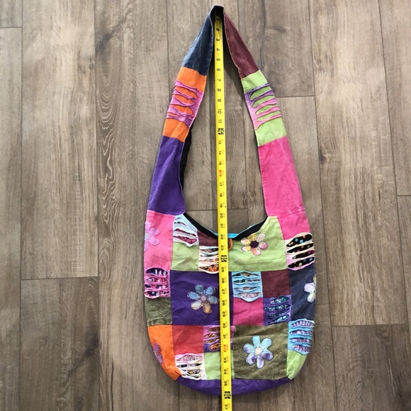 NWOT! - ORIGINAL COLLECTIONS Boho Crossbody Sling Bag - Made in Nepal - Picture 10 of 12
